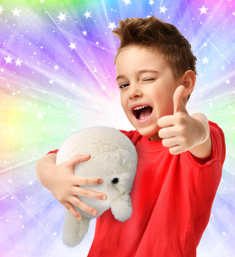 Super-Soft Plush - White Whale Small 7"