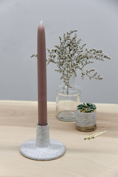 Wide Ceramic Candle Taper Holder