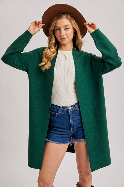 OPEN FRONT KNIT SWEATER CARDIGAN