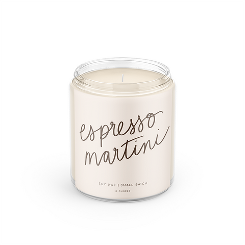 Espresso Martini: 8 oz Soy Wax - Small Batch Candles