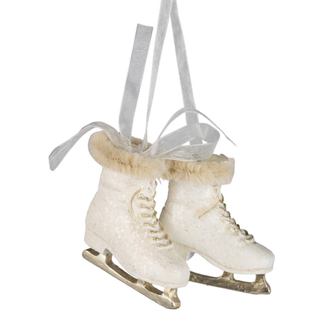 Ice Skates Ornament with Gauze Ribbon