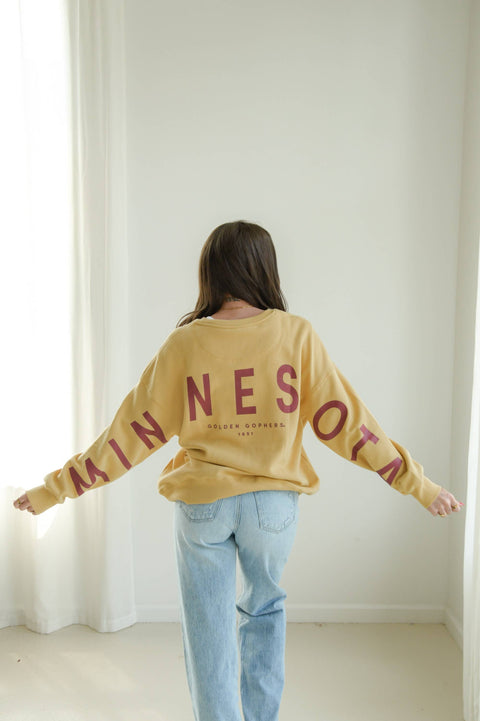 Minnesota Barkley Split Lantern Sleeve Crew