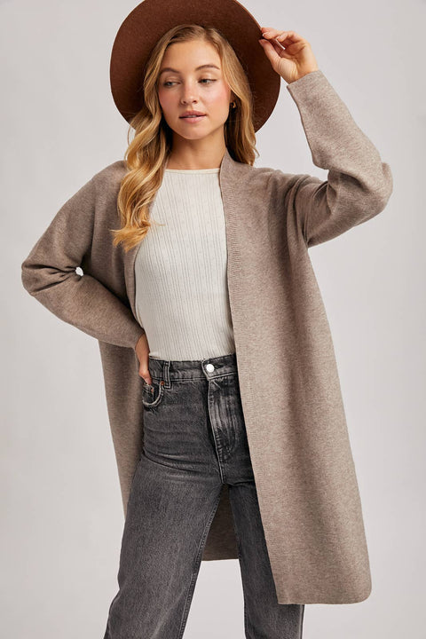 OPEN FRONT KNIT SWEATER CARDIGAN