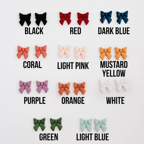 Football Heart & Custom Team Bow Earrings | Sport Earrings