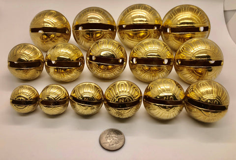 Solid Brass Sleigh Bell - 5 sizes available.
