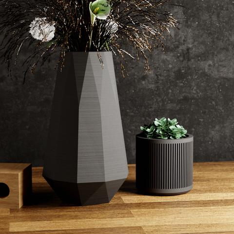 Eco-Friendly 3D-Printed Vase | Modern Vase for Faux Greenery