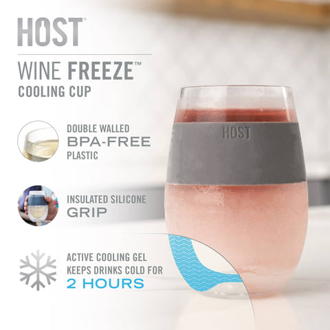 Wine FREEZE™ Cooling Cups in Asst Tinted Colors