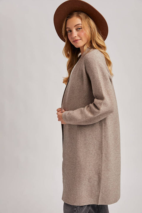 OPEN FRONT KNIT SWEATER CARDIGAN