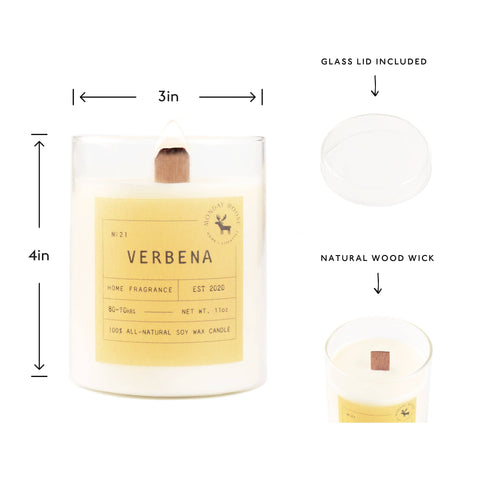 Verbena Signature Soy Wax Candle, 11 oz.