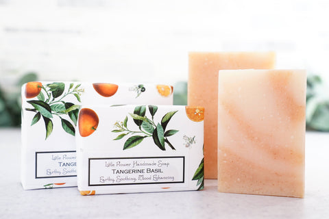 Tangerine Basil Handmade Soap