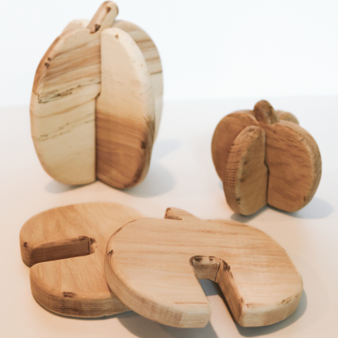 Wooden Pumpkin Set | Fall Home Decor