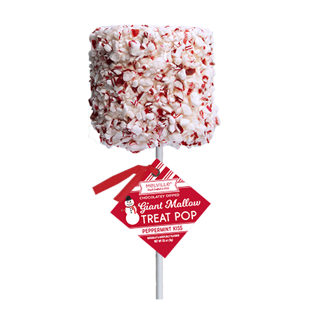 Giant Marshmallow Pops - Peppermint White Chocolate