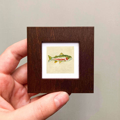 Mini 1" Rainbow Trout Watercolor Print