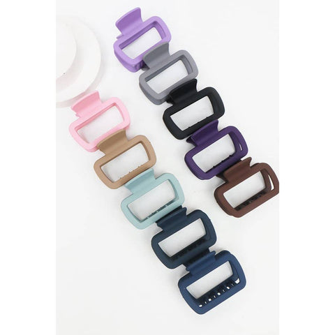 Medium Size Matte Rectangle Hair Claw