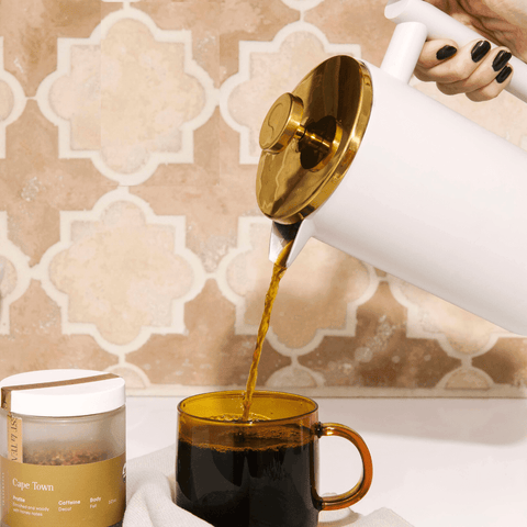 French Press | Matte White & Gold