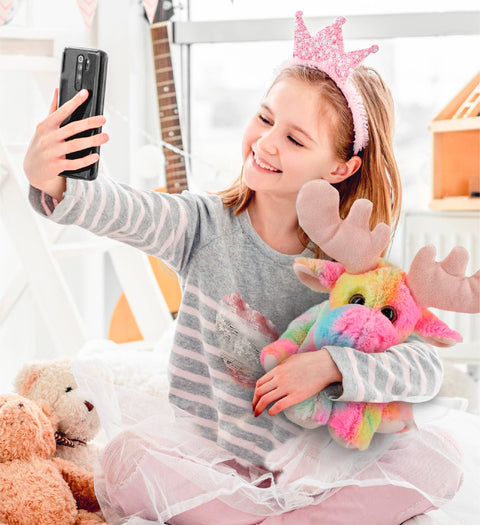 Super-Soft Plush - Rainbow Floppy Moose 9"