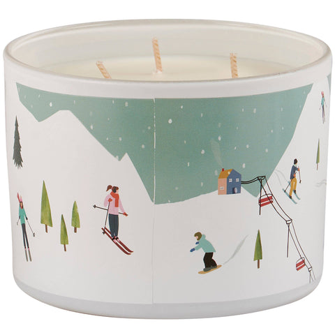 Skiing Fun Candle