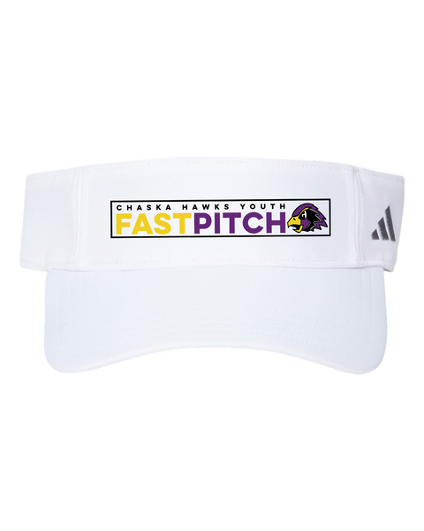 Chaska Youth Fastpitch Adidas Visor, Black or White