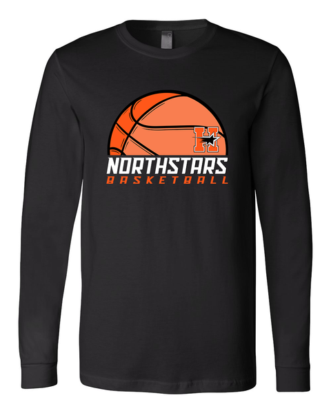 Hurley Northstars Long Sleeve Basketball Tee, Black