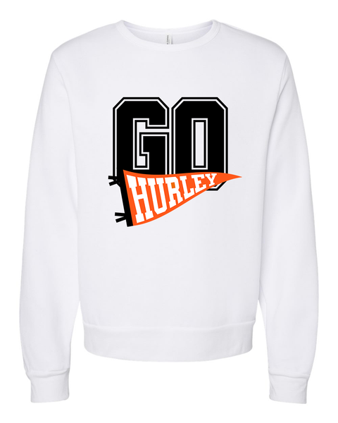 GO Hurley! Ultra Soft Unisex Crewneck Sweatshirt, White