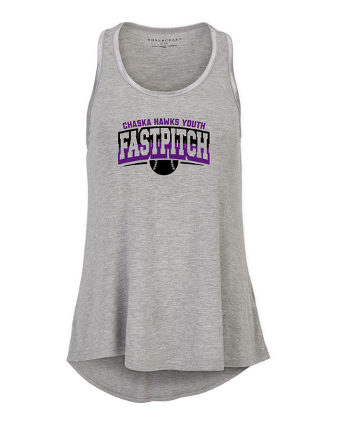 Chaska Hawks Fastpitch Bamboo Luxury Tank, Women's-Fit