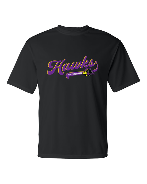 Chaska Hawks Youth Softball Script - CYSA Adult Performance Tee