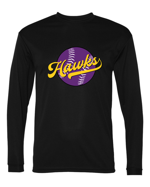 Hawks Softball Youth Long-Sleeve Performance Tee