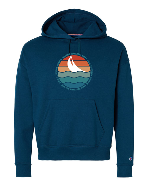 Waconia Champion Hoodie Unisex or Womens Fit Options- Retro Logo