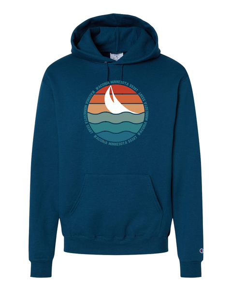 Waconia Champion Hoodie Unisex or Womens Fit Options- Retro Logo