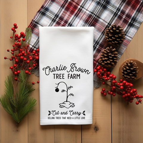 Charlie Brown Tree Farm Kitchen Towel