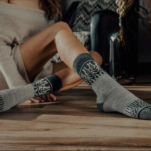 Nordic Socks Merino Wool in Perform (Yule - Charcoal)  - Unisex