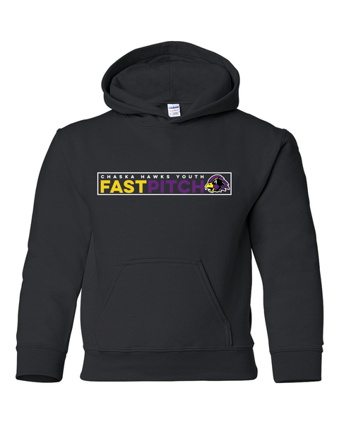 Chaska Hawks Fastpitch - Youth Heavyweight Hoodie, Various Colors