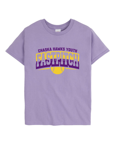 Chaska Hawks Youth Fastpitch Youth Tee - Lavender