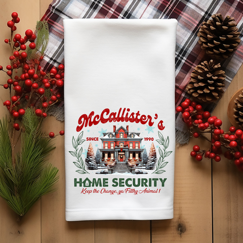 McAllister Security Home Alone Christmas Kitchen Towel