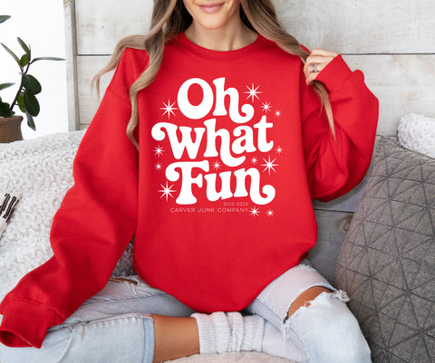 Oh What Fun Holiday Crewneck Sweatshirt - NEW for 2025!