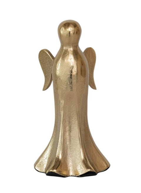 Cast Aluminum Angel, Gold Finish