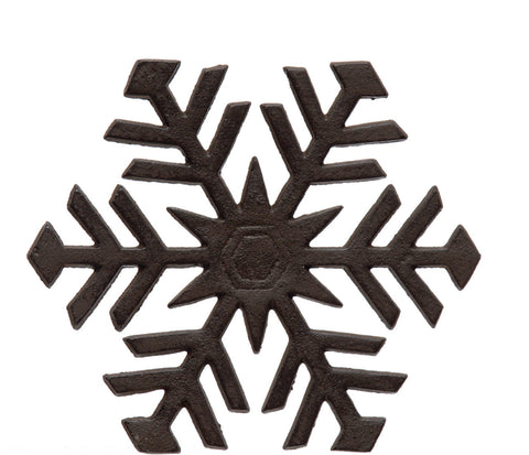 Cast Iron Snowflake Trivet-8-1/2"L x 7-1/2"W