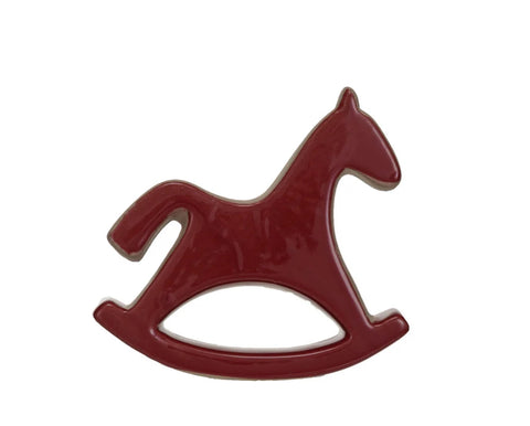 Red Rocking Horse, Stoneware & Unglazed