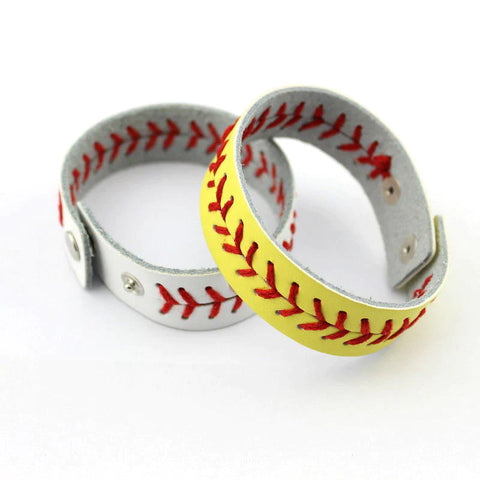 Baseball Softball Leather Bracelets – Carver Junk Company