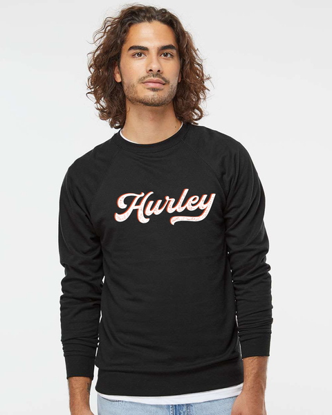 Hurley Script Crewneck Lightweight Sweatshirt - Black