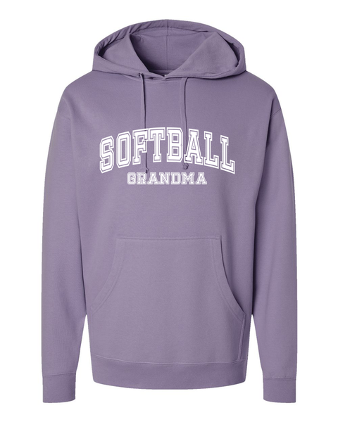 Softball Grandma or Grandpa Varsity Sweatshirt, Crewneck or Hoodie