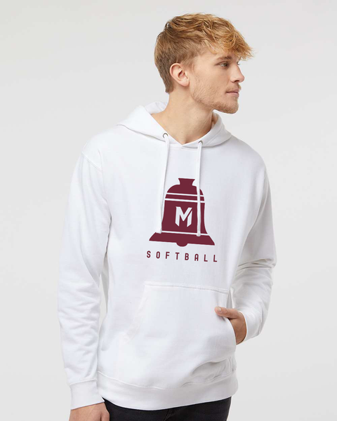 Mash Softball Classic Unisex Hoodie, White