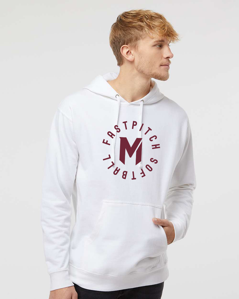 Mash Softball Classic Unisex Hoodie, White