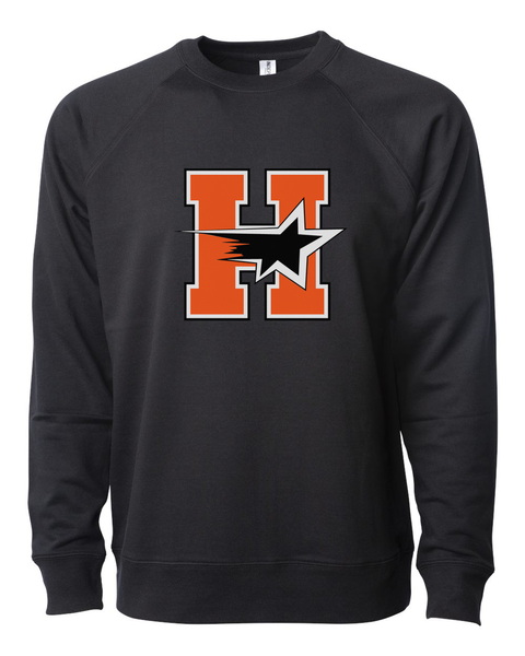 Hurley Northstars Logo - Black Crewneck Lightweight Sweatshirt