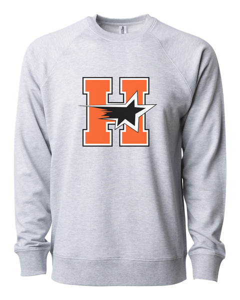 Hurley Northstars Logo - Gray Crewneck Lightweight Sweatshirt