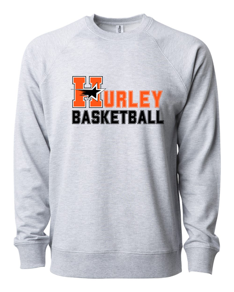 Hurley Northstars Basketball - Gray Crewneck Lightweight Sweatshirt