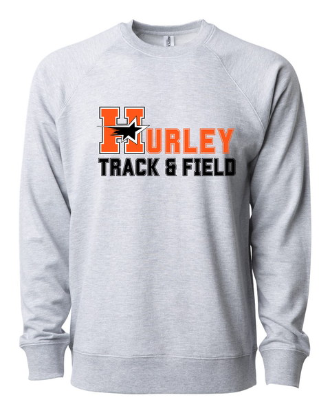 Hurley Northstars Track & Field - Gray Crewneck Lightweight Sweatshirt