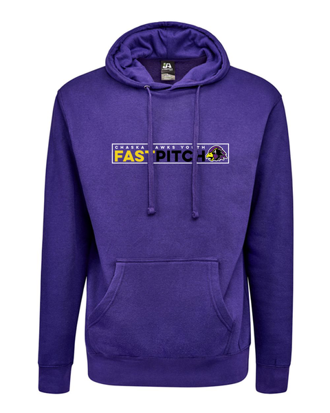 Chaska Hawks Youth Fastpitch - CYSA Adult Hoodie, Black or Purple