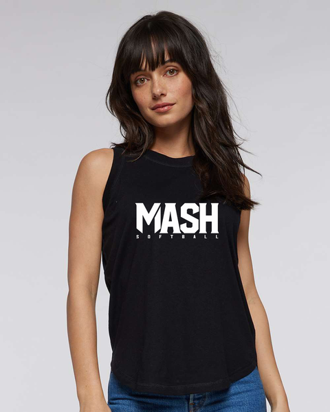 MASH Softball - Women's Relaxed Fit Jersey Tank, Black