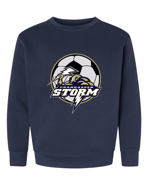 Chanhassen Storm Soccer Youth Crewneck Sweatshirt, Navy